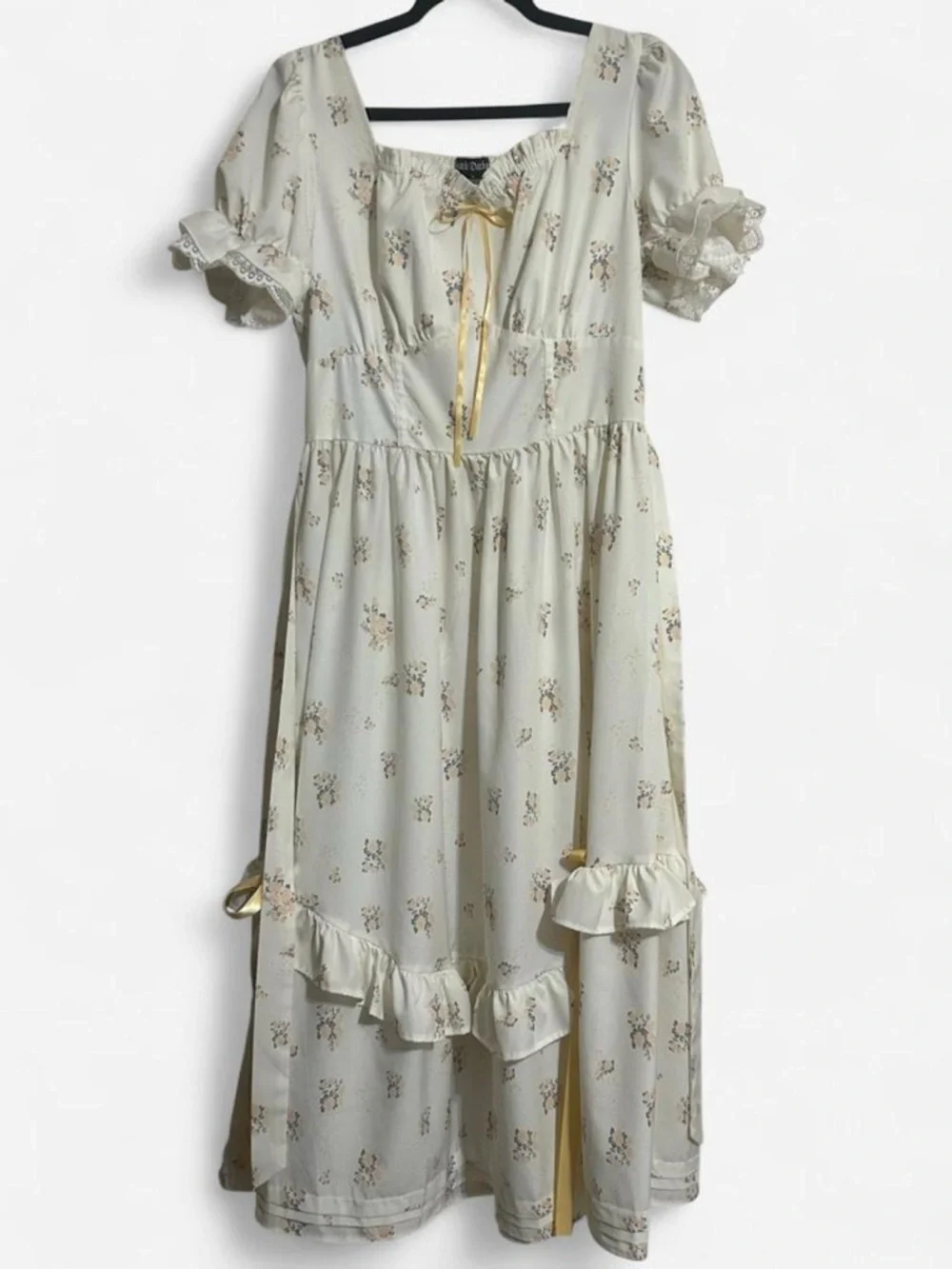 Scarlet Darkness cottagecore dress in yellow L - Picture 3 of 5